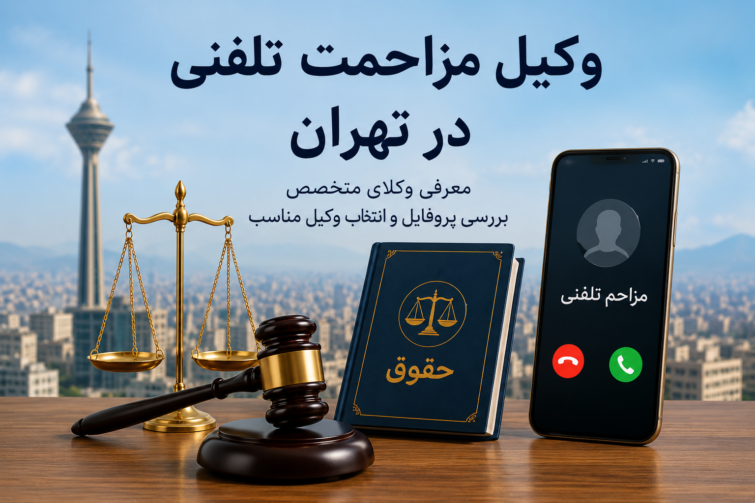 وکیل مزاحمت تلفنی در تهران